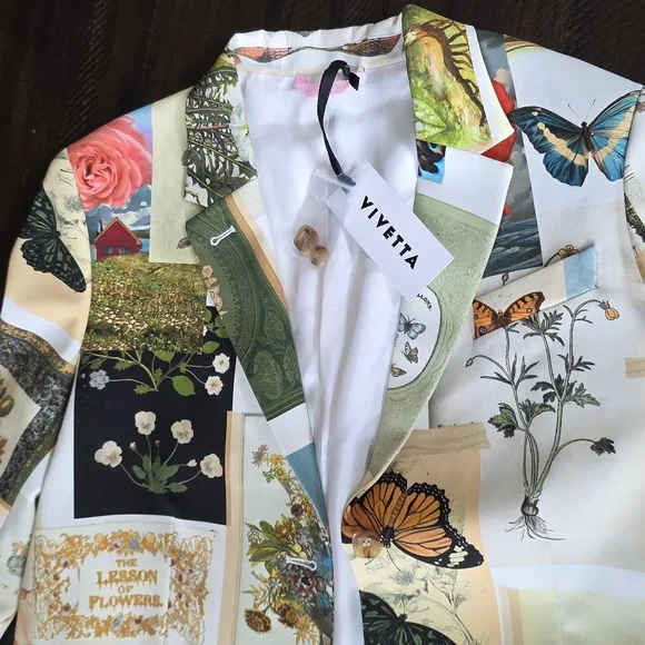 NWT Vivetta Graphic-Print Suit 2pc. Blazer Shorts - Picture 11 of 16